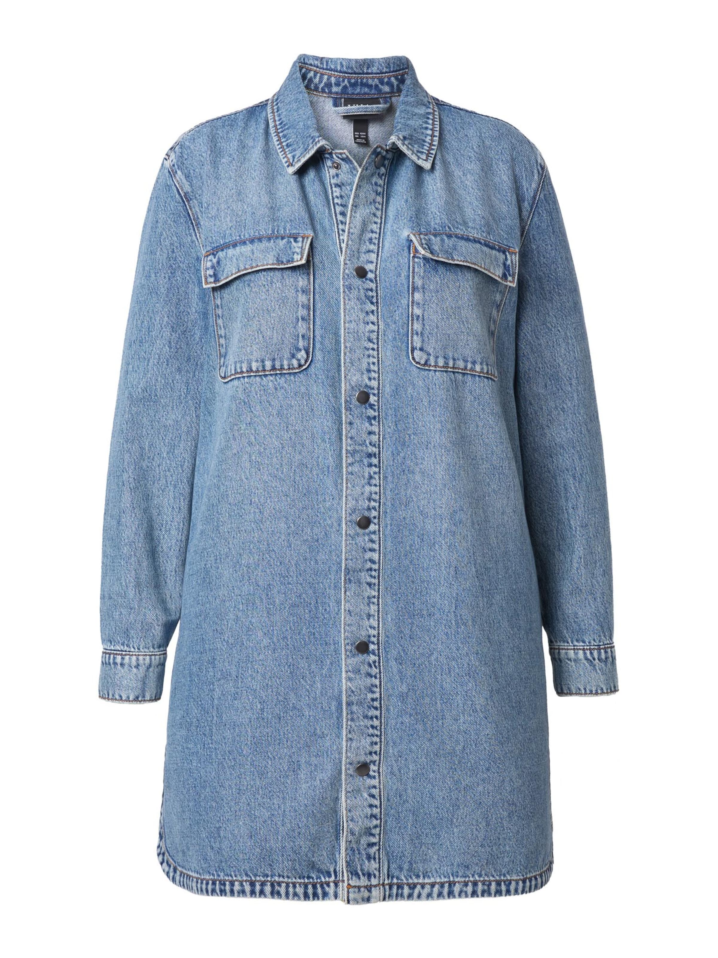 Ulla Popken Tussenjas in Blauw: voorkant