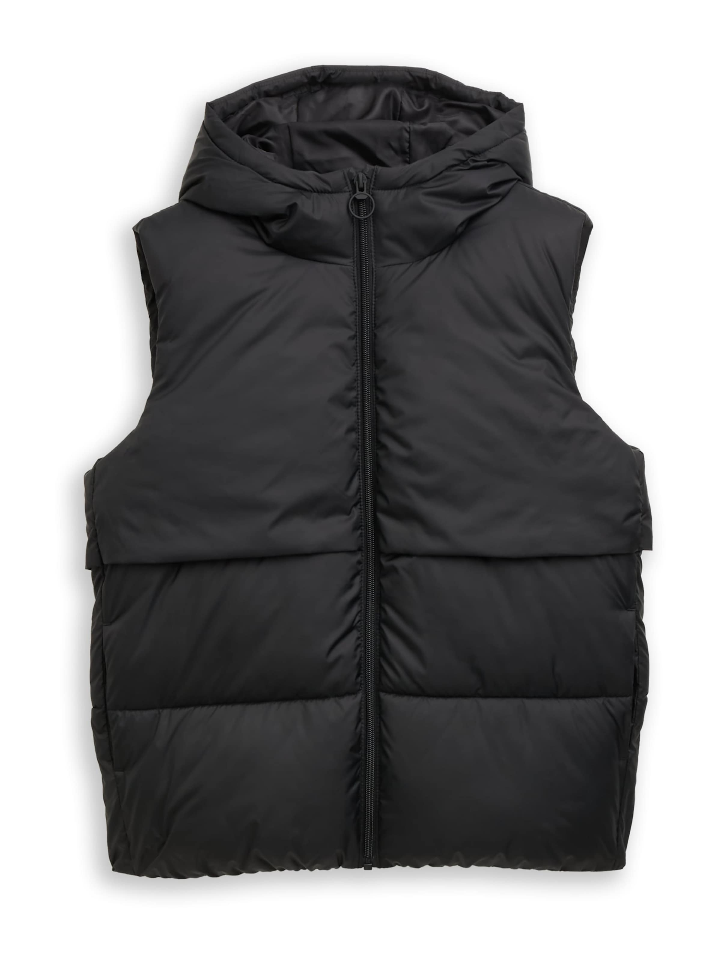 TOM TAILOR Vest in Black: front