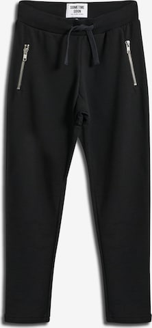 SOMETIME SOON Regular Trousers 'Anton' in Black: front