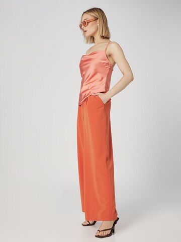 Guido Maria Kretschmer Women Wide leg Bandplooibroek 'Jillian' in Oranje