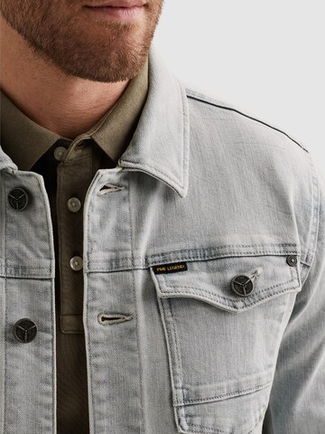 PME Legend Tussenjas 'Denim jacket with embroidered artwork' in Blauw