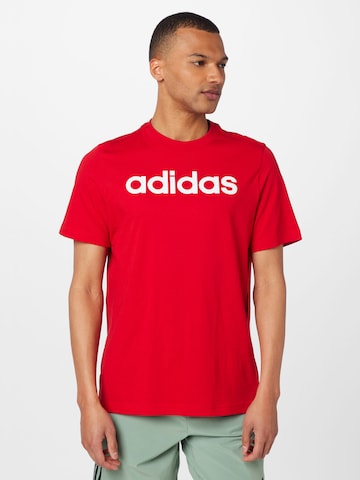 Maglietta 'Essentials' di ADIDAS SPORTSWEAR in rosso: frontale