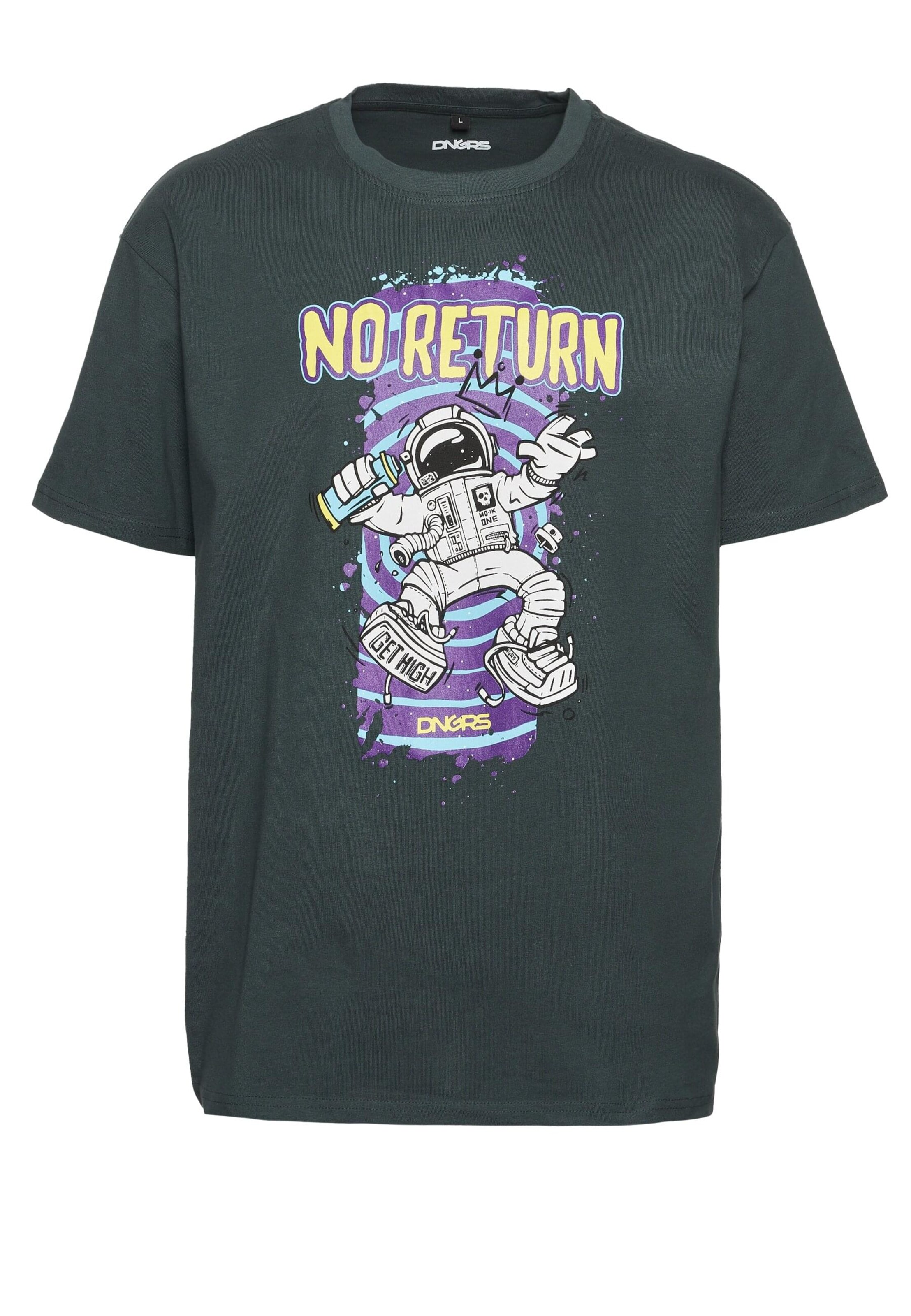 Dangerous DNGRS Shirt 'NoReturn' in Groen: voorkant