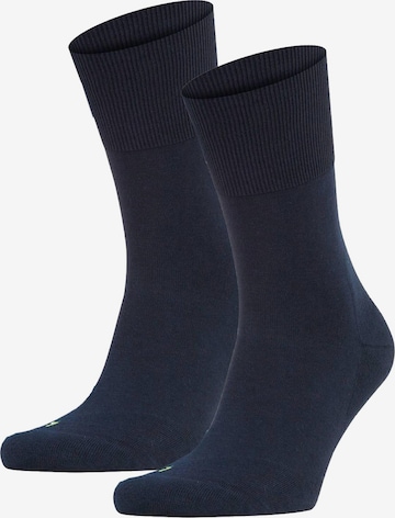 FALKE Athletic Socks in Blue: front