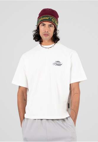Prohibited - Camisa 'Leaf' em branco: frente