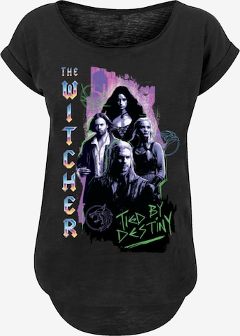 F4NT4STIC Shirt 'The Witcher Tied By Destiny Netflix TV Series' in Zwart: voorkant