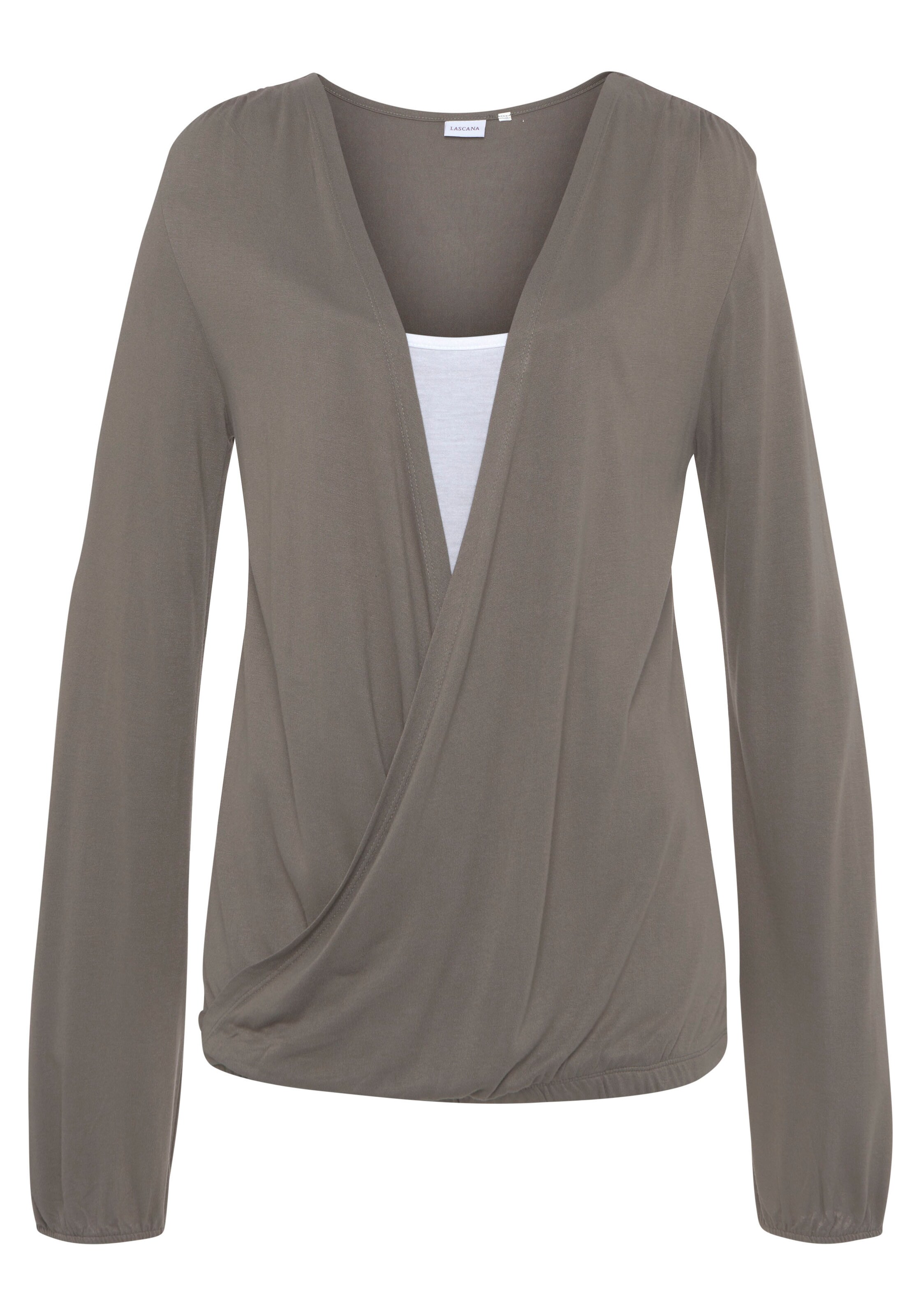 pelēks LASCANA T-Krekls: no priekšpuses