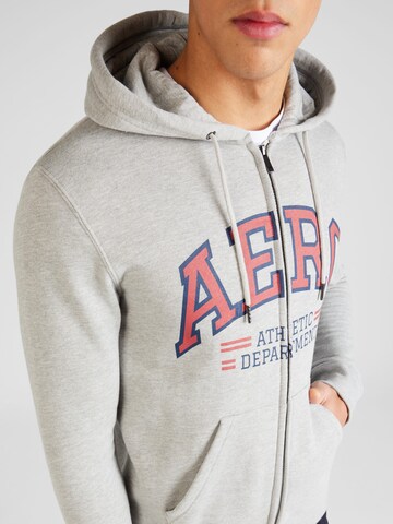 AÉROPOSTALE Sweatjacke 'ATHLETIC' in Grau