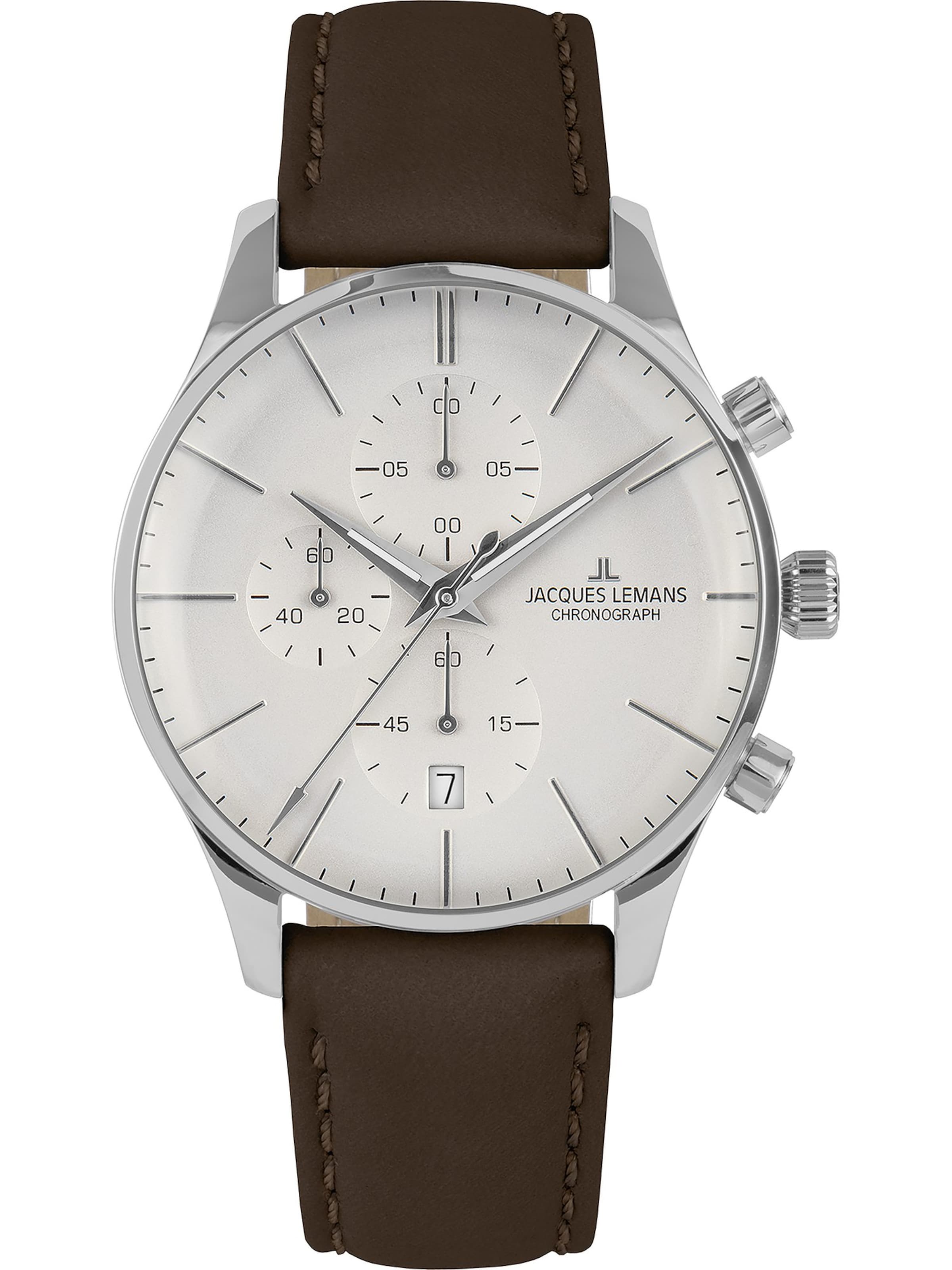 Jacques Lemans Uhr in Braun: Vorderseite