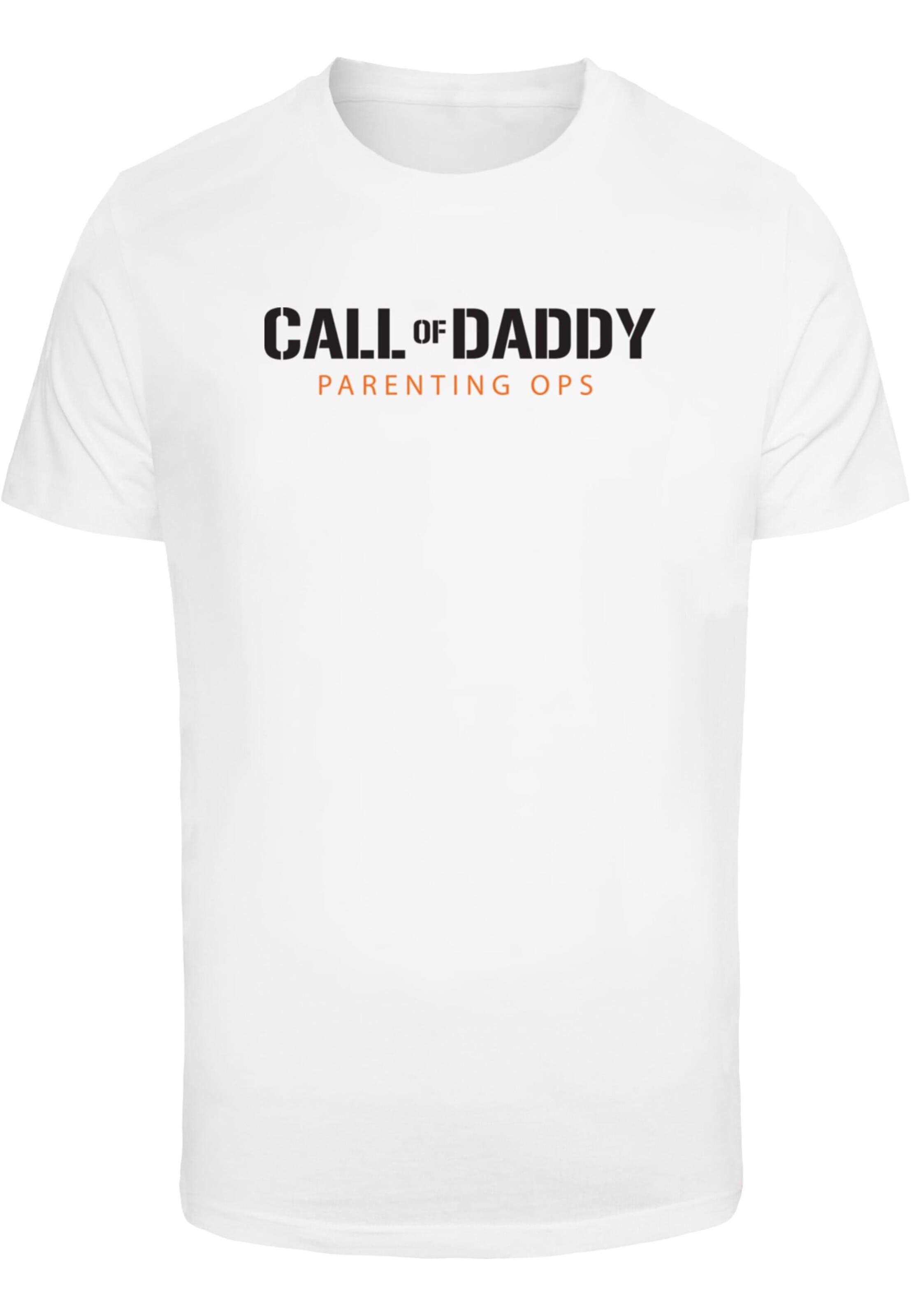 Merchcode T-Shirt Fathers 'Day - Call of Daddy' in Weiß: Vorderseite