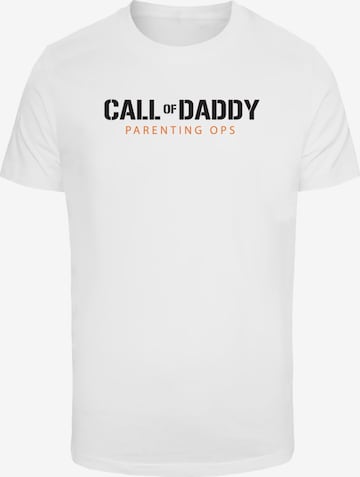 Merchcode T-Shirt Fathers 'Day - Call of Daddy' in Weiß: predná strana