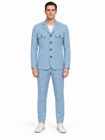ALLTHEMEN Regular Suit 'Fadenstille' in Blue: front