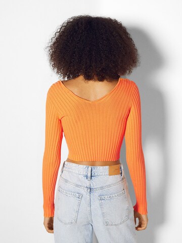 Bershka Sweater in Orange