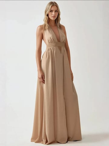 Hiccup - Vestido de festa em bege: frente