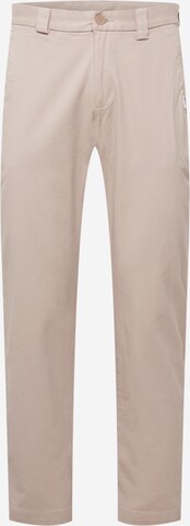 Coupe slim Pantalon chino Tommy Jeans en gris : devant