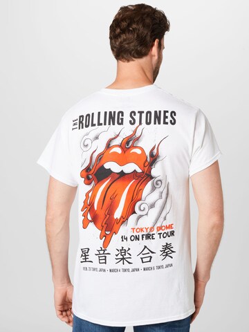 River Island T-Shirt 'ROLLING STONES' in Weiß