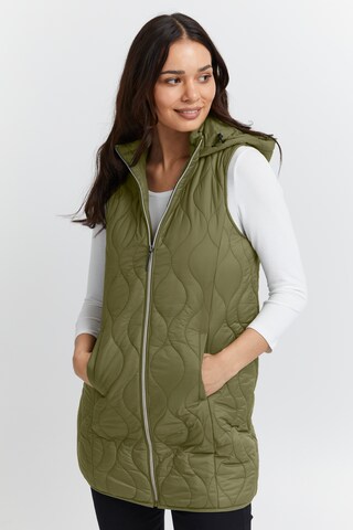 Fransa Bodywarmer 'PADMA' in Groen: voorkant