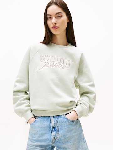 Tommy Jeans - Sudadera en verde: frente
