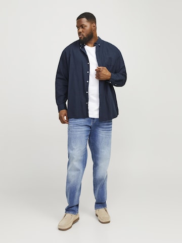 Jack & Jones Plus Slim Fit Риза 'Oxford' в синьо