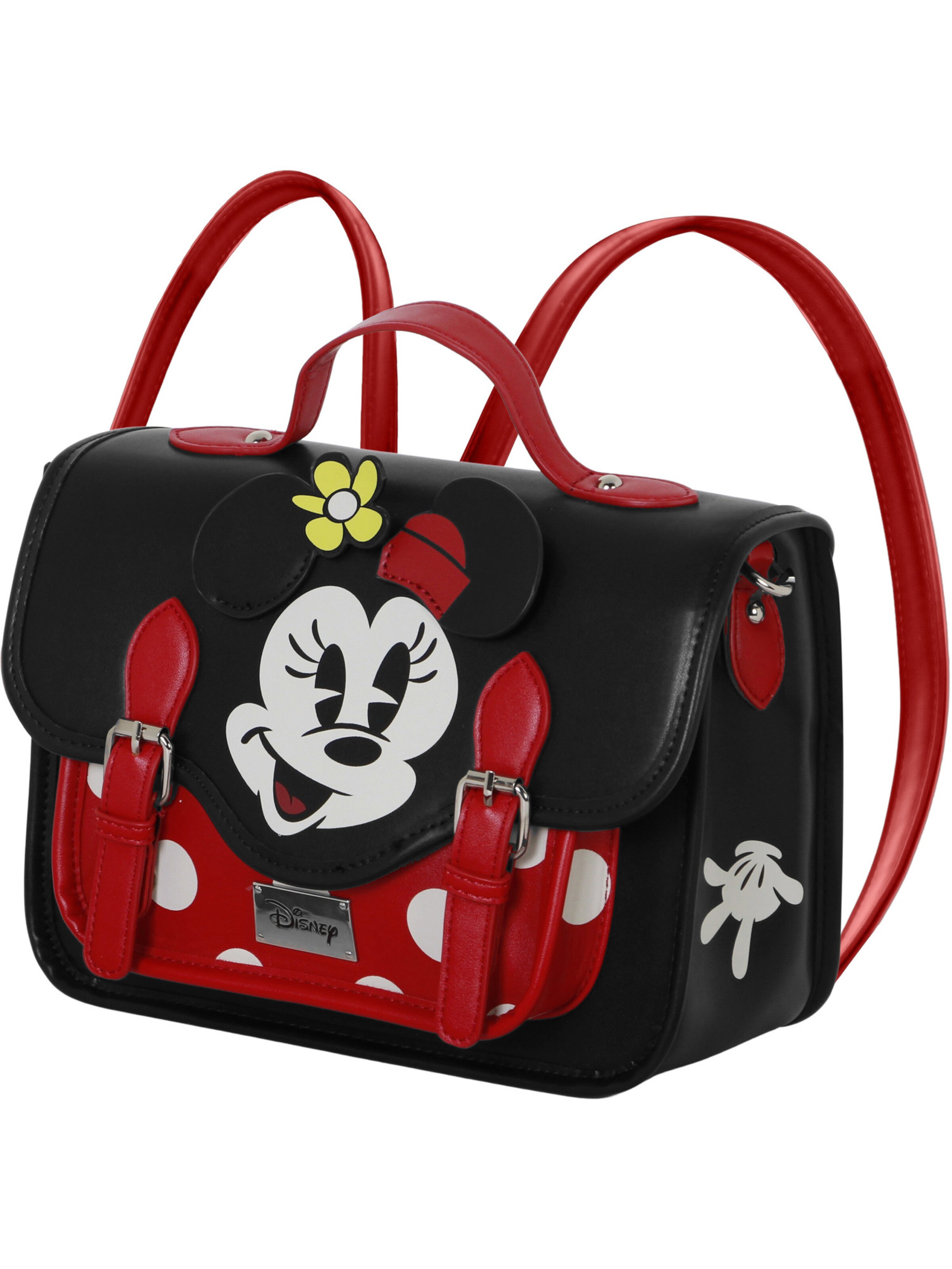 DISNEY Umhängetasche 'Minnie Mouse Face-Satchel' in Schwarz