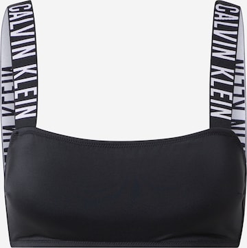 melns Calvin Klein Swimwear Bezvīļu Bikini augšdaļa: no priekšpuses