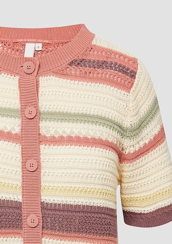 QS Gebreid vest in Beige