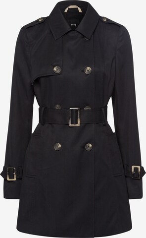 zero Between-Seasons Coat in Black: front