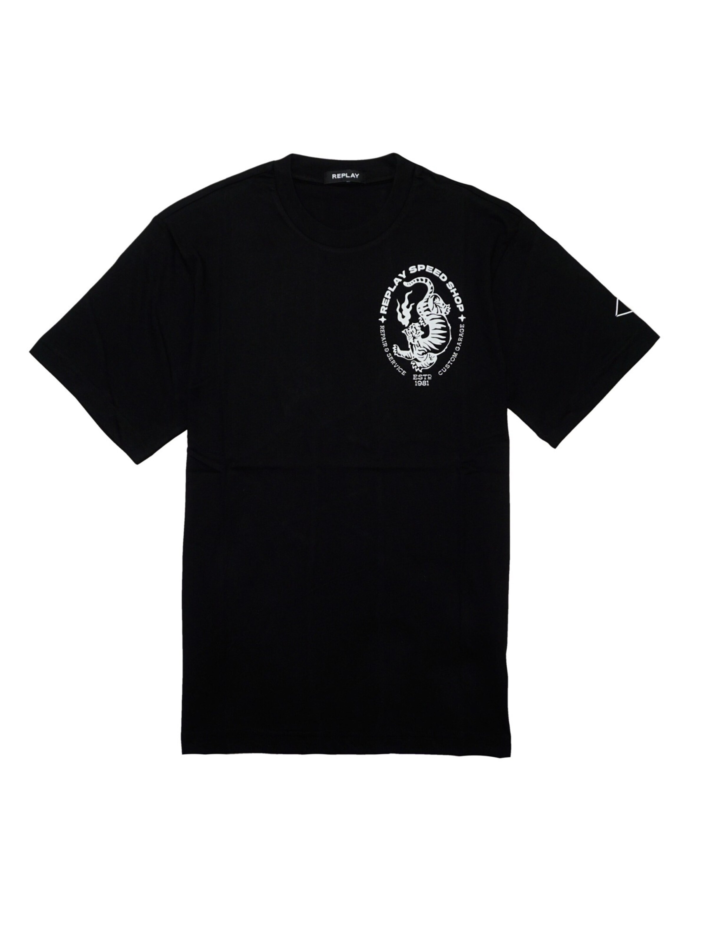 REPLAY Shirt in Zwart: voorkant