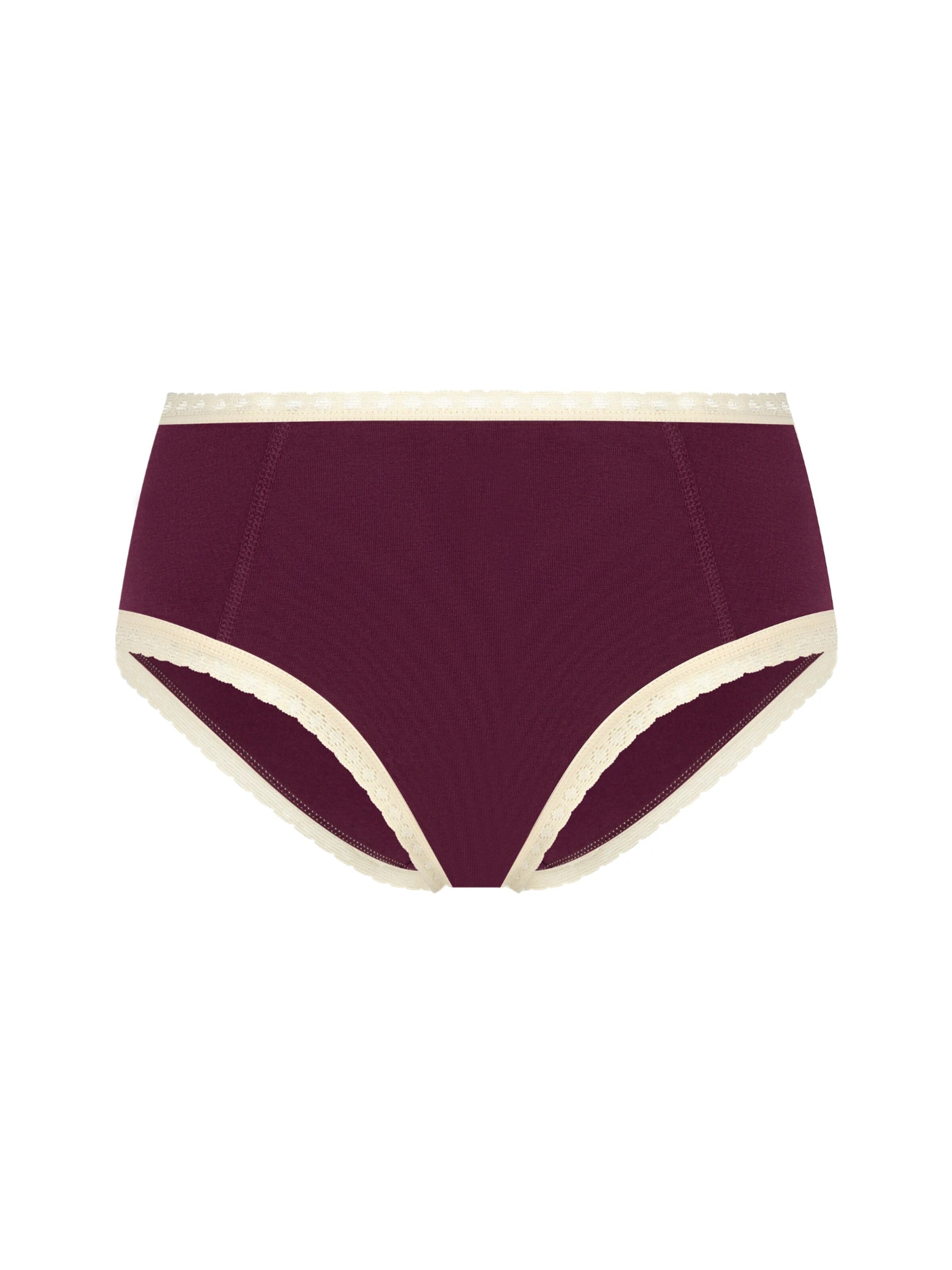 Albero Natur Panty 'Damen Bio-Baumwoll Hipster mit Spitze' in Purple: front