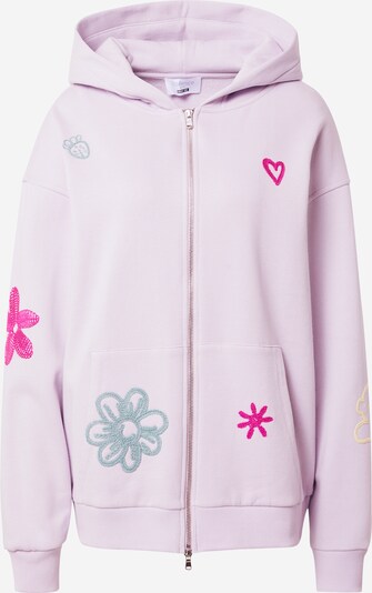 florence by mills exclusive for ABOUT YOU Sweatjacke 'Phoenix' - (OCS) in pastellgelb / grau / flieder / pink, Produktansicht