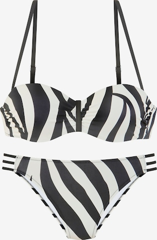 FRENCH CONNECTION Bandeau Bikini värissä musta: etupuoli