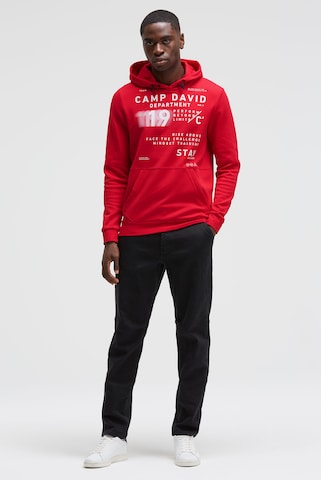 CAMP DAVID Sweatshirt in Red