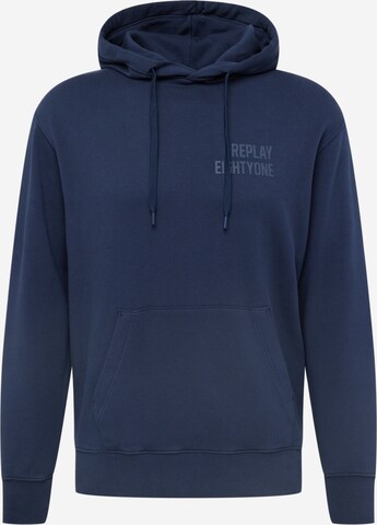 REPLAY - Sweatshirt em azul: frente