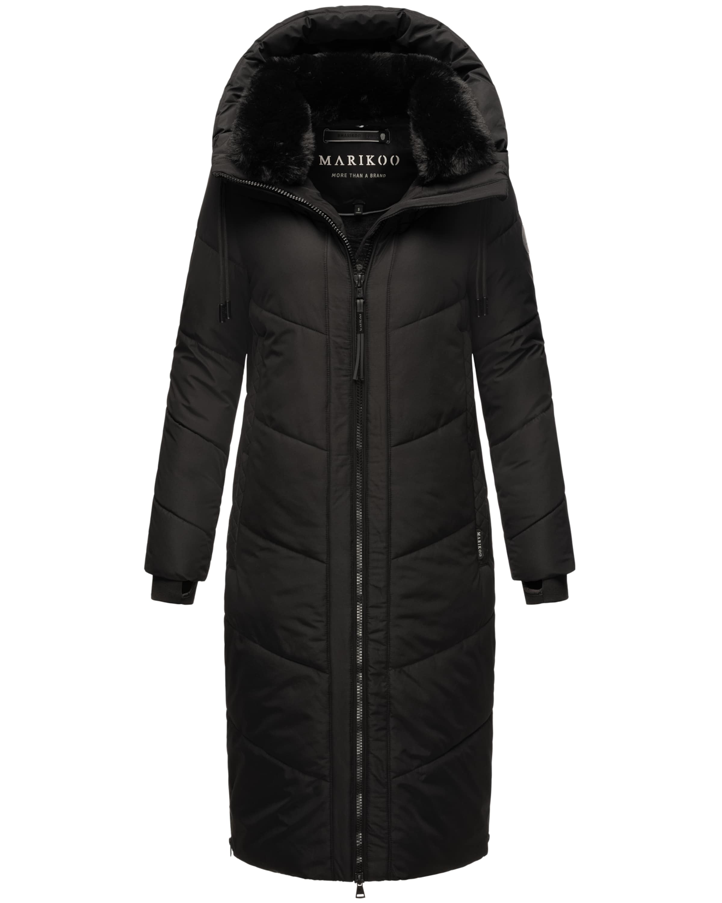 MARIKOO Winter coat 'Nadaree XVI' in Black: front