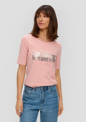 s.Oliver T-shirt i rosa: framsida