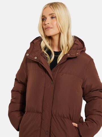 Threadbare Winter Coat 'Jodie' in Brown