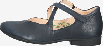 THINK! Ballet Flats with Strap in Blue