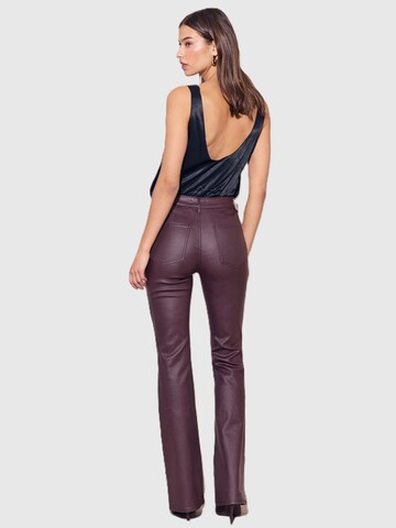 Lipsy Flared Jeans in Red