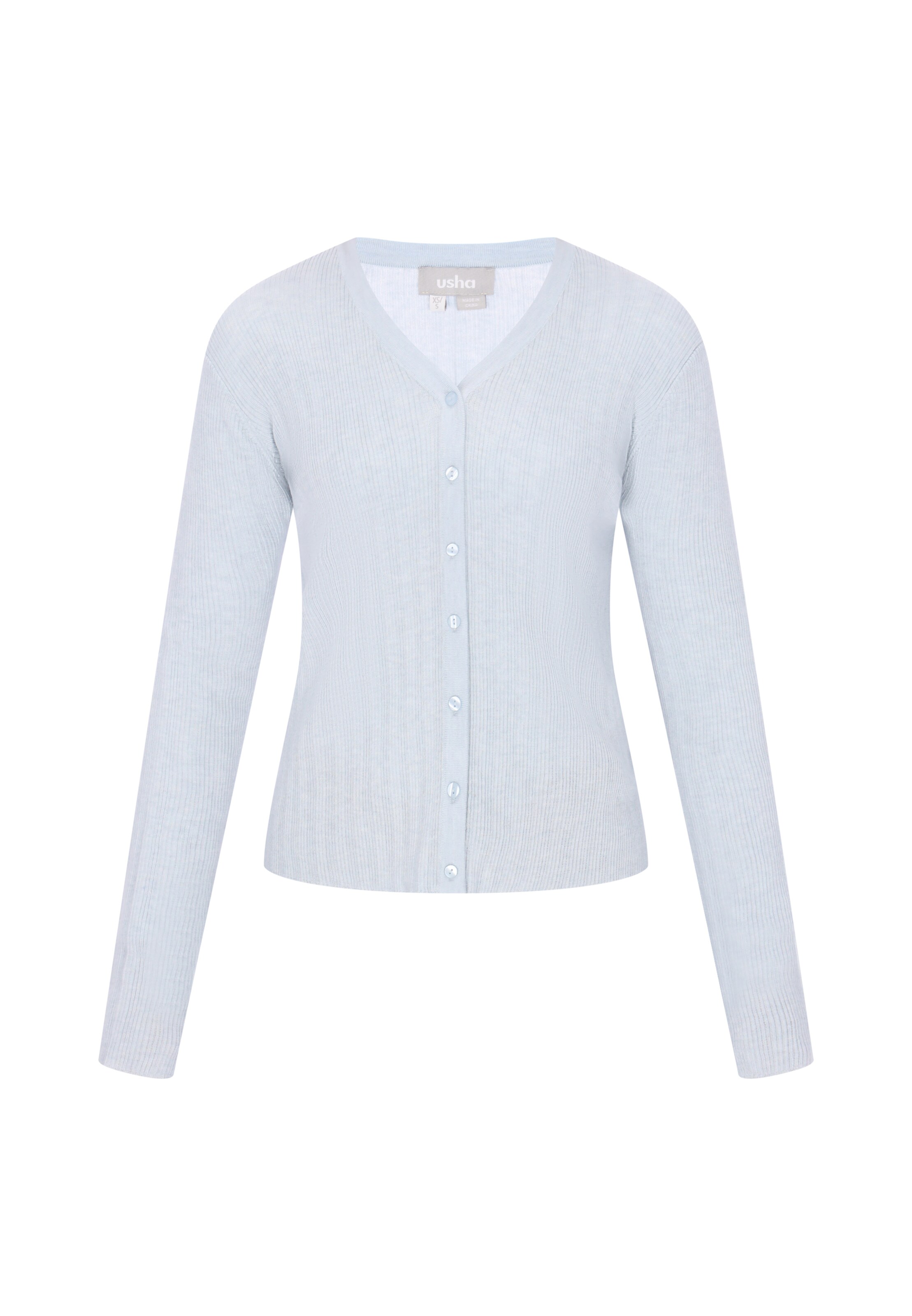 Usha Knit Cardigan in Blue: front