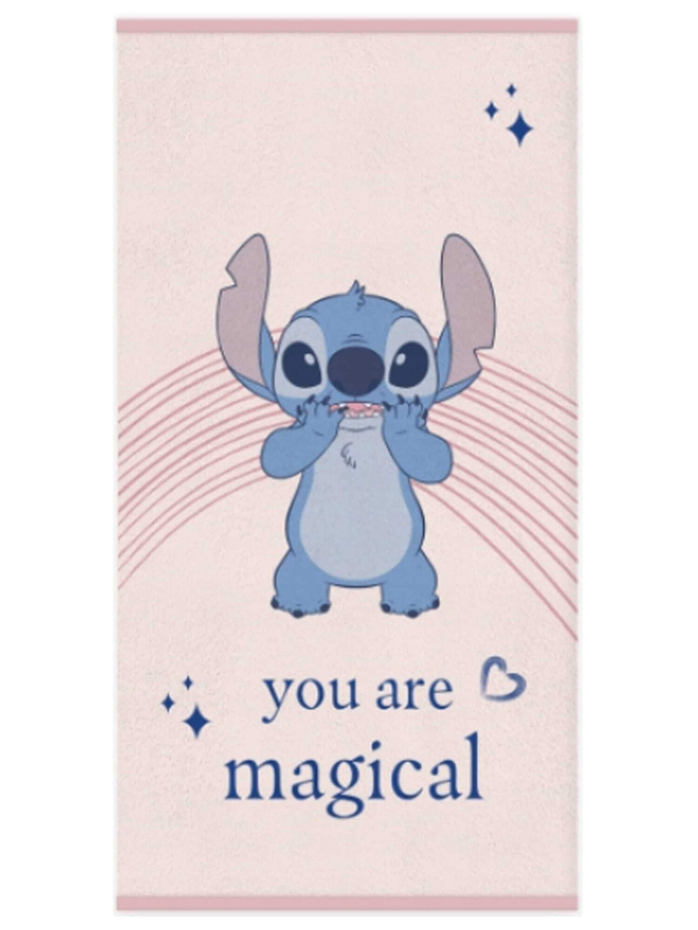 DISNEY Handdoek 'Stitch' in Roze: voorkant