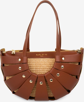 Sacs à main 'L'Audace Mini' SARA BY JG en marron : devant