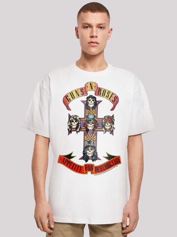 T-Shirt 'Guns 'n' Roses Appetite For Destruction' F4NT4STIC en blanc : devant