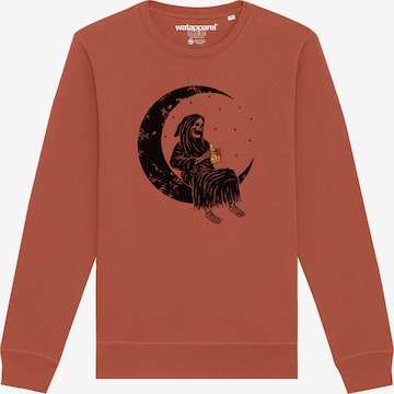 Watapparel Sweatshirt ' Pizza for life ' in Braun: Vorderseite