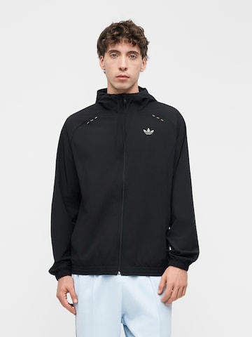 ADIDAS ORIGINALS Jacke 'Trefoil Essentials' in Schwarz: Vorderseite