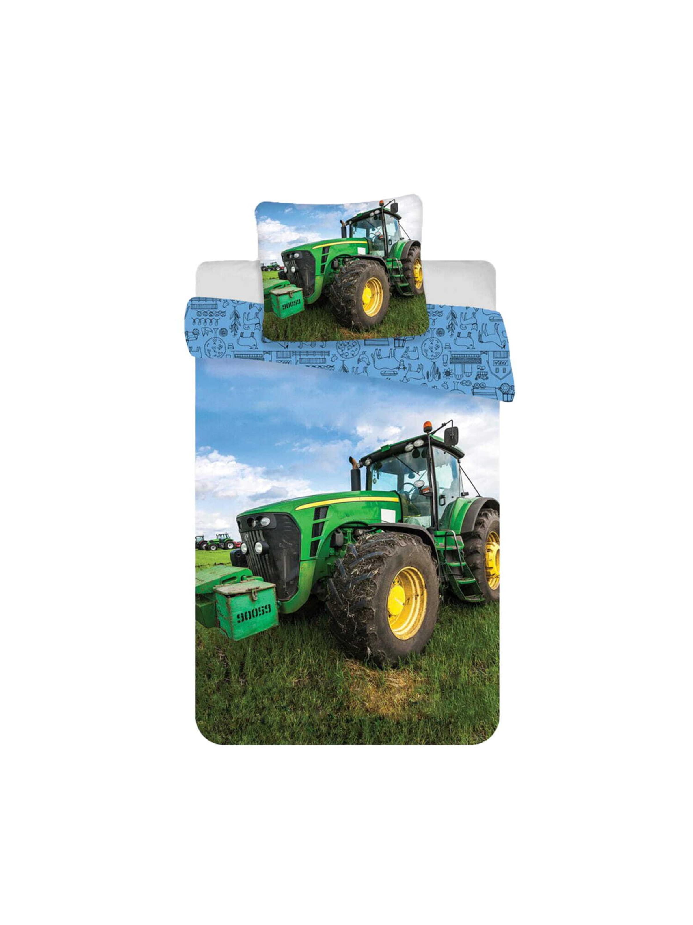 Draps 'Traktor' Faro Tekstylia en bleu : devant