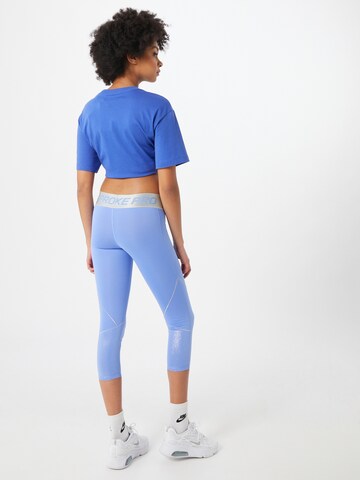 NIKE Skinny Sports trousers 'Pro Warm' in Blue