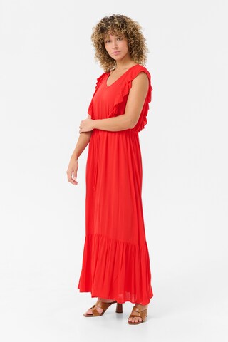 Cream Jurk 'Allie' in Rood