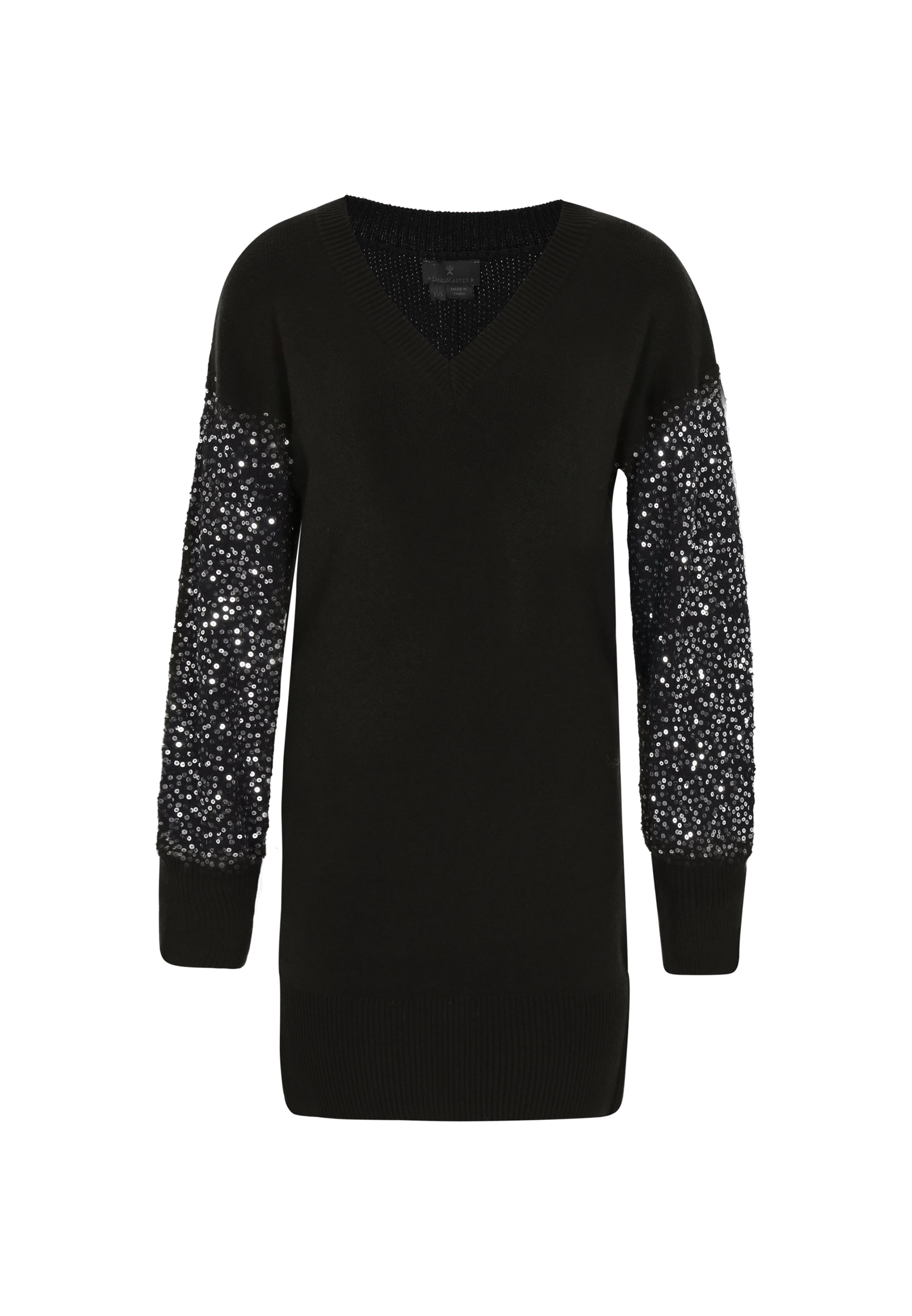 DreiMaster Klassik - Vestido de punto en negro: frente