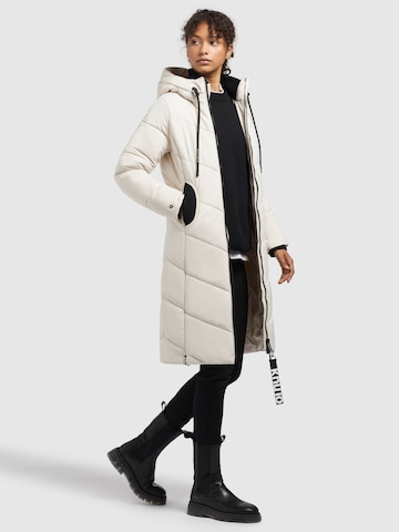 khujo Winter Coat 'Aribay4 Peached' in White