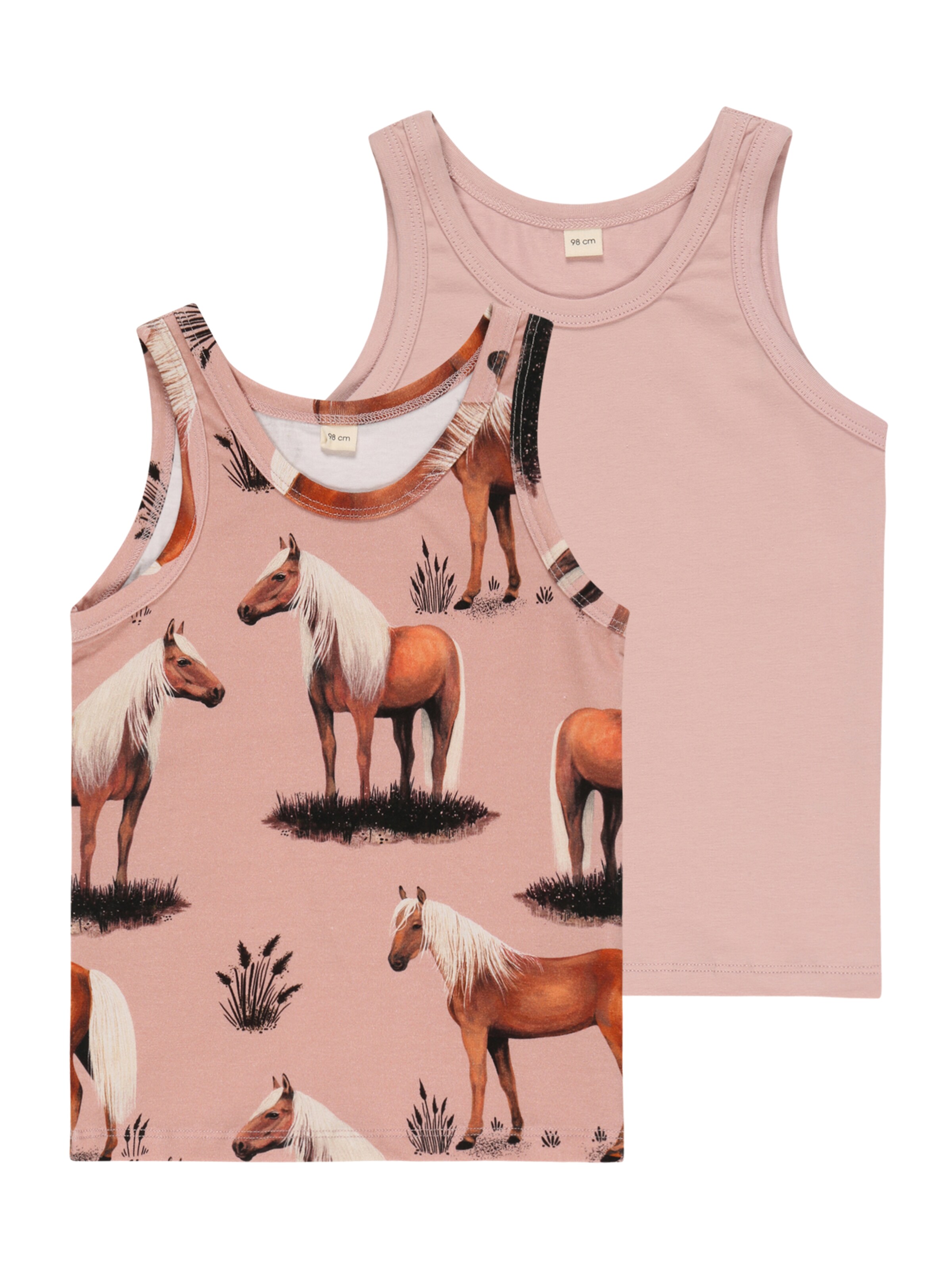 Kinder Teens (Gr. 140-176) Walkiddy Unterhemd 'Beauty horses' in Pink - HW84654
